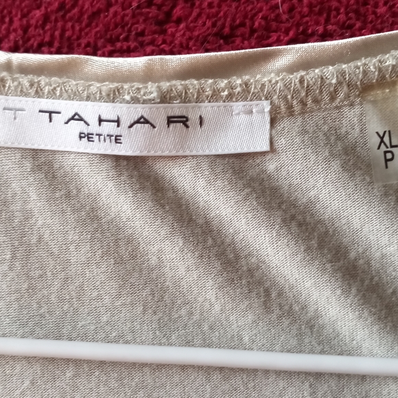 Tahari Petite "grey/beige" tank top size XL - Picture 3 of 5
